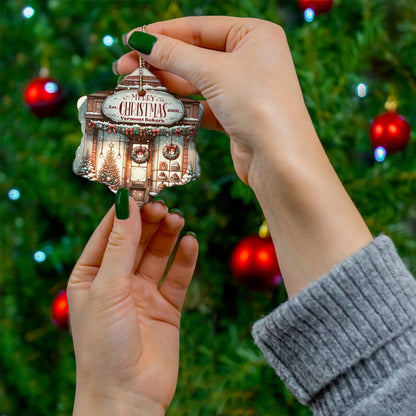 Custom Decor Christmas Ornaments 2023 3mm Round Ceramic (Four Shapes) | First Christmas as Business Owner Ornament | Ideal for Bakery Shop & Small Business Owners | Unique Startup Gift | Hanging Ornament