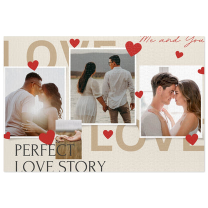 Custom Couple/Husband Jigsaw Puzzle from Photo Collage - 1000/500/252/110 Pieces - Romantic DIY Valentine's Gifts for Him