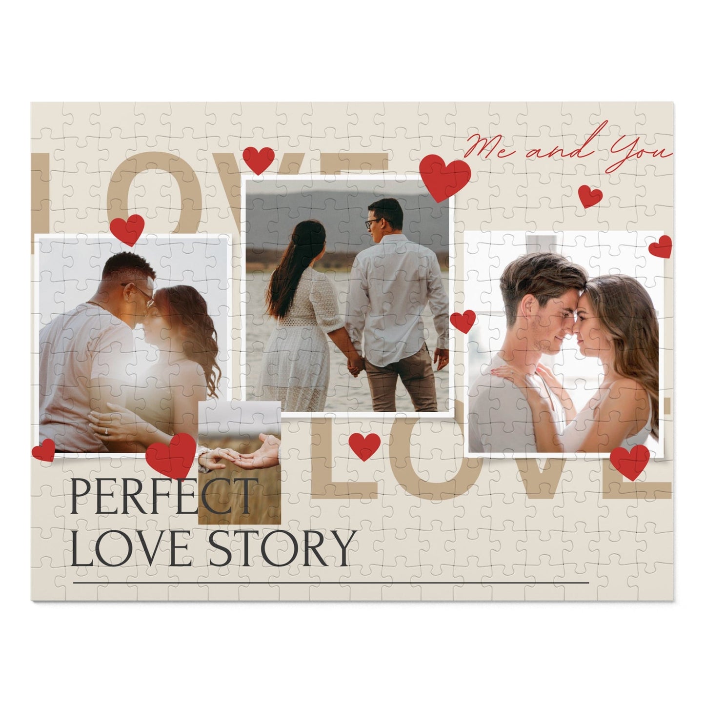 Custom Couple/Husband Jigsaw Puzzle from Photo Collage - 1000/500/252/110 Pieces - Romantic DIY Valentine's Gifts for Him