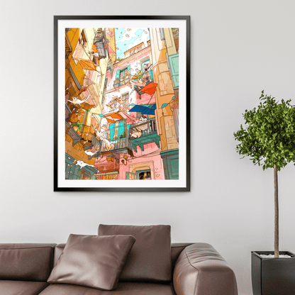 2023 Printable Maximalist Chaotic Lombard Street Pamplona Decorative Unframed Digital Ambiance Wall Hanging Home Decor Digital Download- Part 2