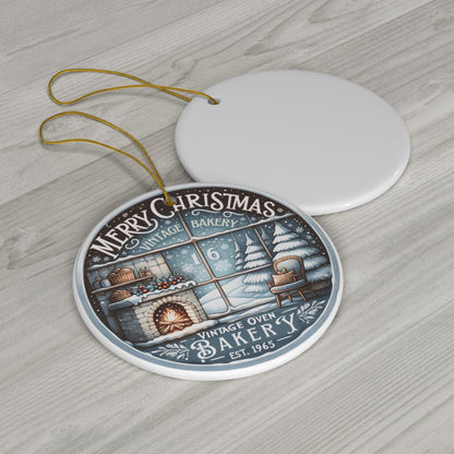 Custom Crafted Business Christmas Ornaments 2023 3mm Round Ceramic (Four Shapes) | Ideal for Bakery Shop & Small Business Owners |Unique Startup Gift  | Hanging Ornament