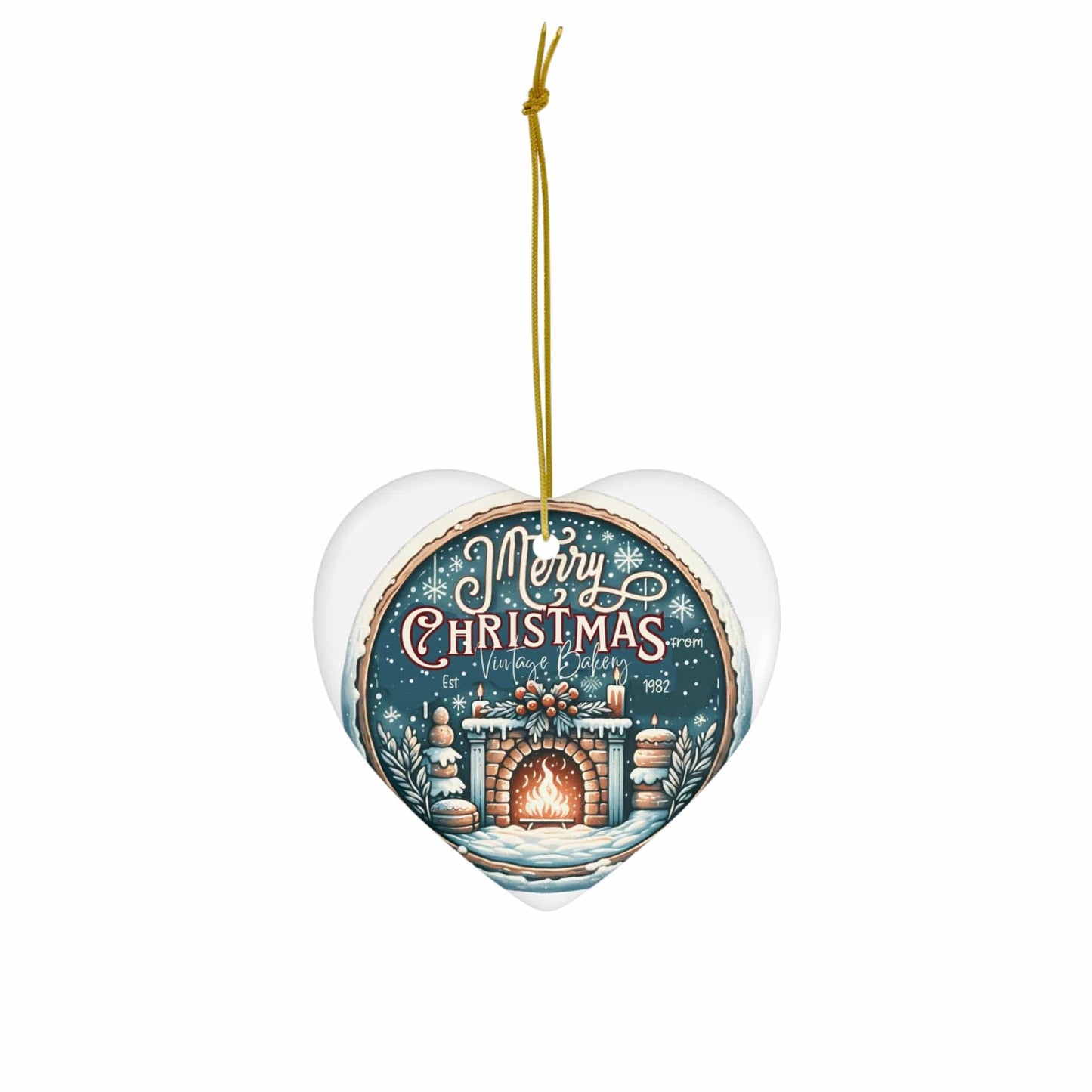 Custom Decor Christmas Ornaments 2023 3mm Round Ceramic (Four Shapes)  | Ideal for Bakery Shop & Small Business Owners | Unique Startup Gift  | Hanging Ornament