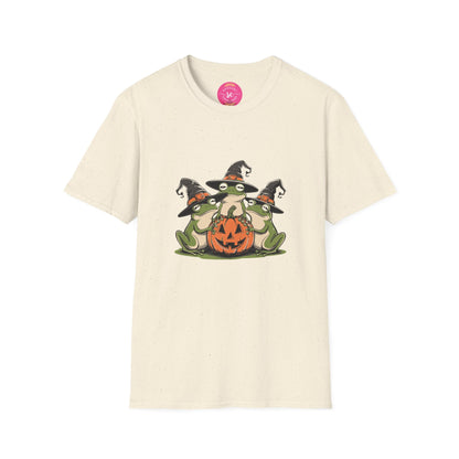 Natural Frog Wicked Witches Halloween Fall Winter Classic Fit Print Tee Shirt for Women/Men XS-5XL - #G6400