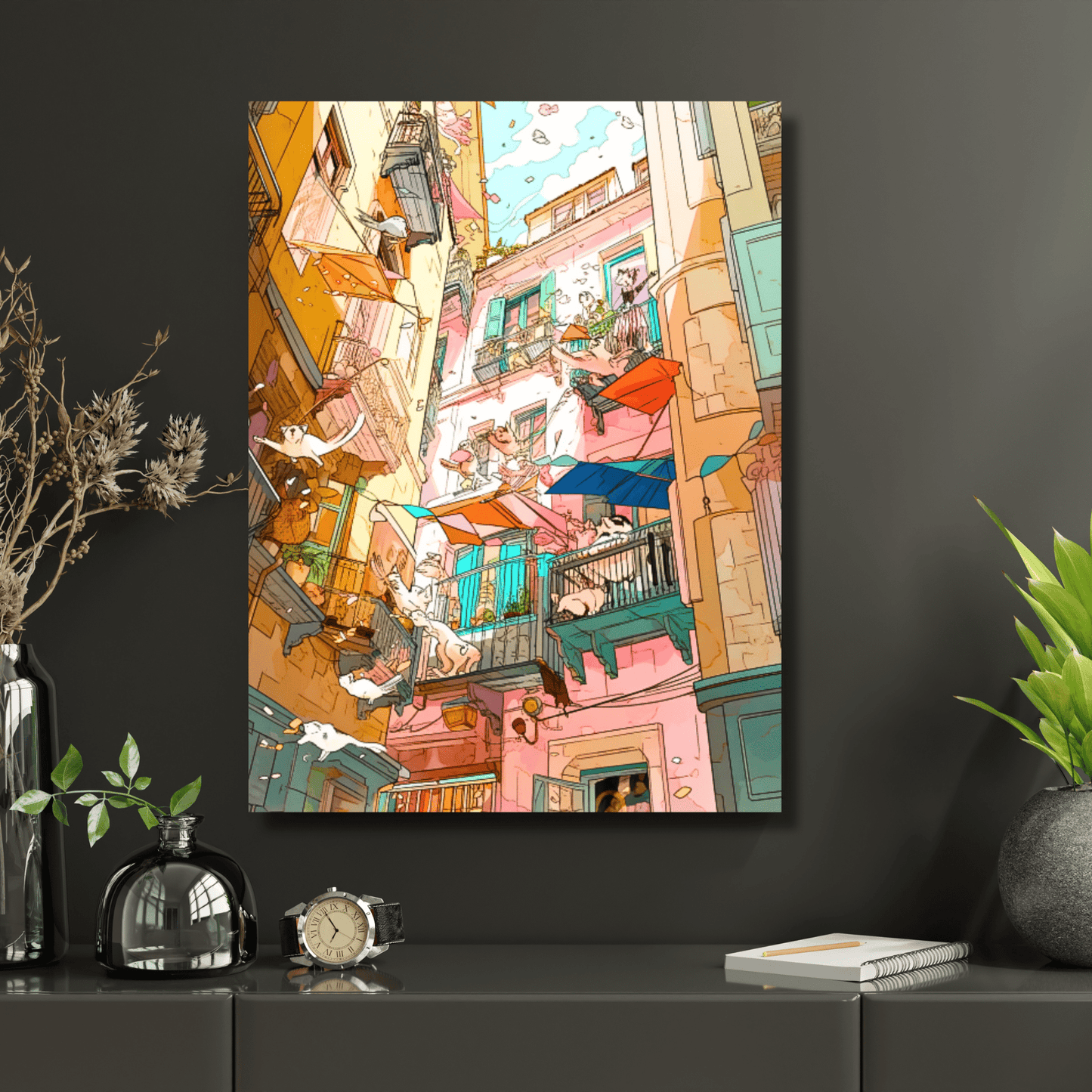 2023 Printable Maximalist Chaotic Lombard Street Pamplona Decorative Unframed Digital Ambiance Wall Hanging Home Decor Digital Download- Part 2