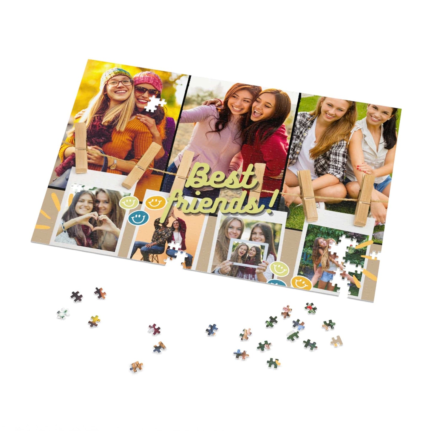 Custom Picture Best Friends Jigsaw Puzzle - 1000/500/252/110 Pieces - Customized Gifts for Best Friends Birthday