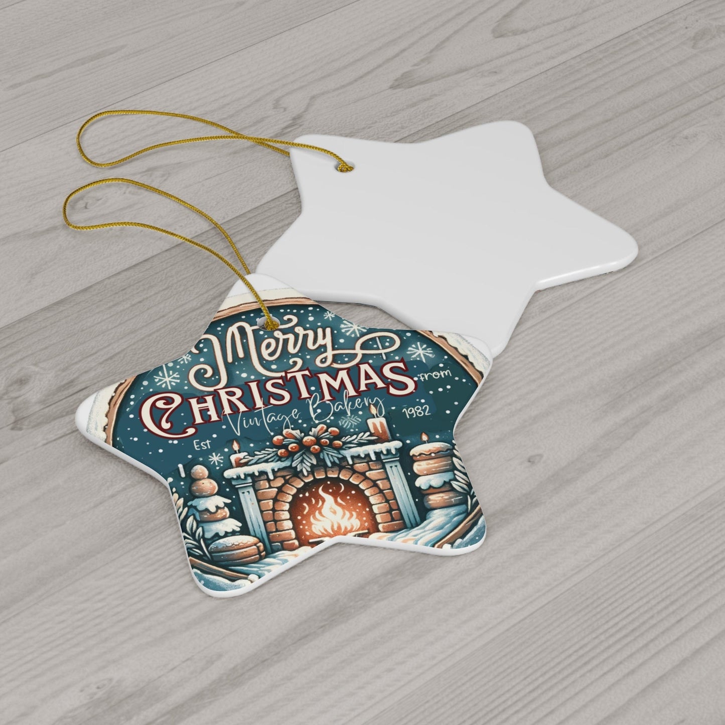 Custom Decor Christmas Ornaments 2023 3mm Round Ceramic (Four Shapes)  | Ideal for Bakery Shop & Small Business Owners | Unique Startup Gift  | Hanging Ornament