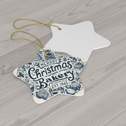 Personalized Business Christmas Ornaments 2023 3mm Round Ceramic (Four Shapes)  | Ideal for Bakery Shop & Small Business Owners | Unique New Business Gift