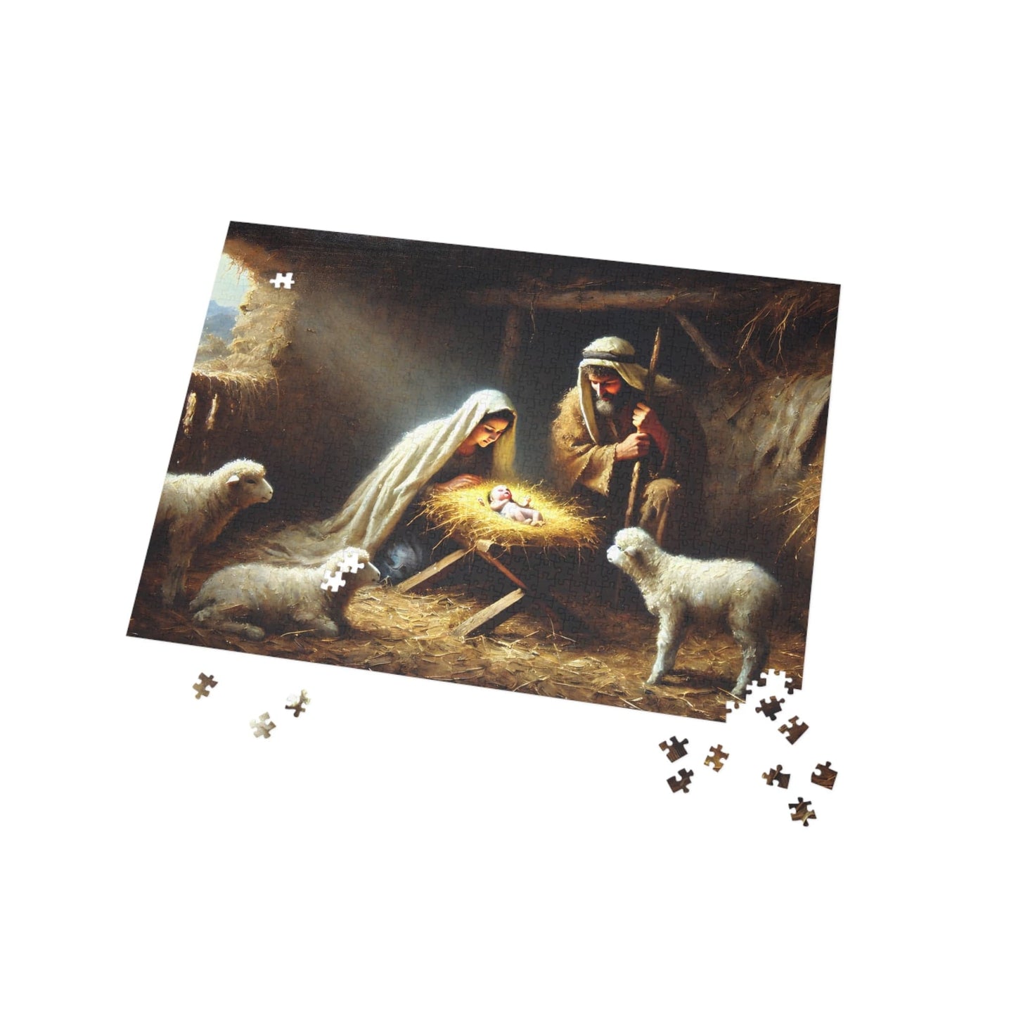 SARSARI O Holy Night Jigsaw Puzzle (252, 500 and 1000 pieces) for Teens & Adult | Christmas Nativity Puzzle | Holiday Religious Gift for Family