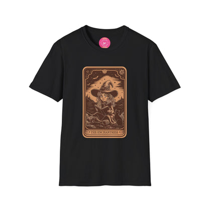 The Enchantress Witch Halloween Print Round Neck Tee Shirt for Women/Men XS-5XL - Black/Natural #G6400