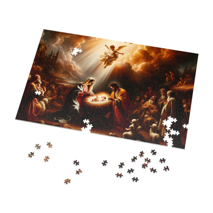 Jesus and Angels Jigsaw Puzzles | Nativity Scene Jigsaw Puzzle 110, 252, 500, 1000 piece for Christmas | Limited Edition | Religious Holy Puzzle for Adult & Kids