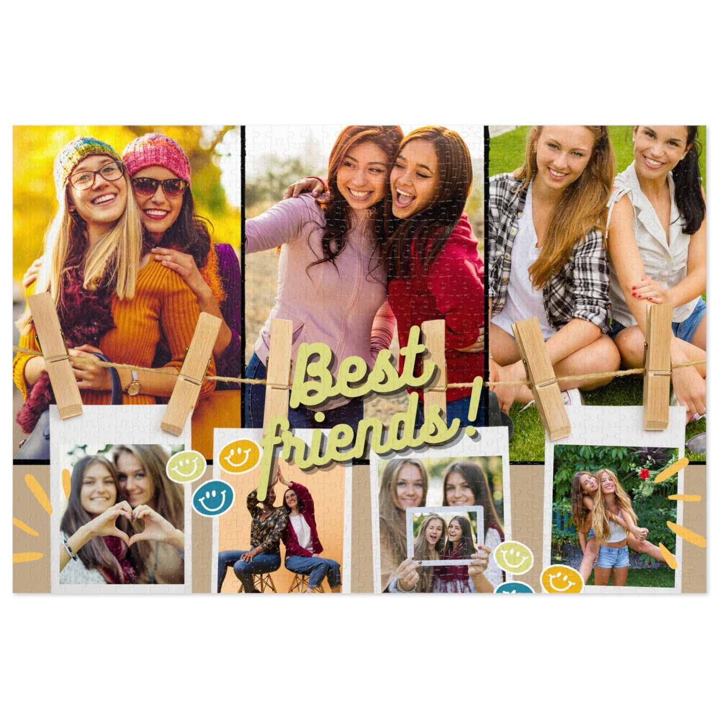 Custom Picture Best Friends Jigsaw Puzzle - 1000/500/252/110 Pieces - Customized Gifts for Best Friends Birthday