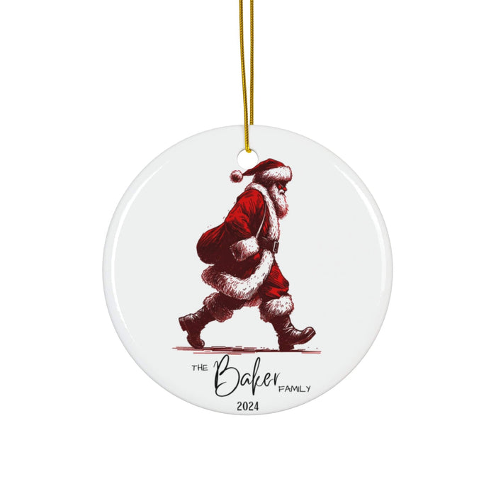 Red White Minimalist Family Bauble