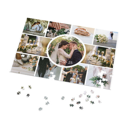 Mr and Mrs Unique Wedding Gift Jigsaw Puzzle with Custom Photo - 1000/500/252/110 Pieces - Customized Wedding Gifts after Marriage