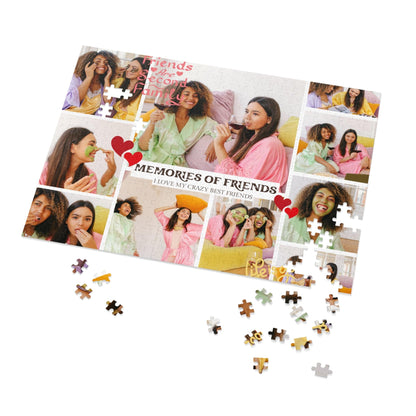 Jigsaw Puzzle Custom Photo for Best Friends from Collage - 1000/500/252/110 Pieces - DIY Gifts for Friends Moving Away