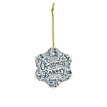 Personalized Business Christmas Ornaments 2023 3mm Round Ceramic (Four Shapes)  | Ideal for Bakery Shop & Small Business Owners | Unique New Business Gift