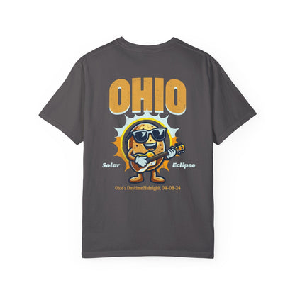 Ohio Total Solar Eclipse 4.08.24 America Shirt Adult S-4XL - Black/Graphite, Sun Totality April 8th T-Shirt, Back Design Tee