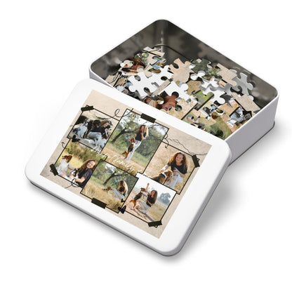 My Pet Family Custom Photo & Text Jigsaw Puzzle 1000/500/252/110 Pieces | Customized Gift for Pet Lovers