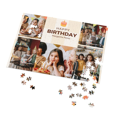 Custom Made Jigsaw Puzzle for Birthday from Photos  - 1000/500/252/110 Pieces - Ideal Birthday Day Gift for Parents