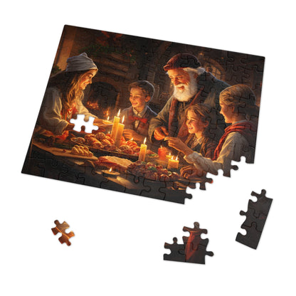 Van Gogh Inspired Christmas Jigsaw Puzzle: Family Christmas Gathering | Customizable Sizes (30-1000 Pieces) | Perfect Gift for Family Game Nights | Stress-Relieving Activity for Kids & Adults