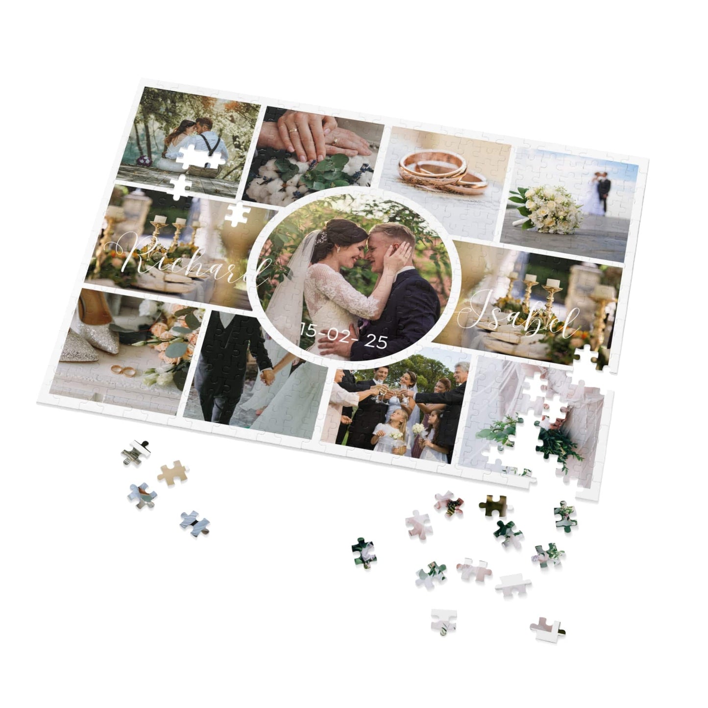 Mr and Mrs Unique Wedding Gift Jigsaw Puzzle with Custom Photo - 1000/500/252/110 Pieces - Customized Wedding Gifts after Marriage