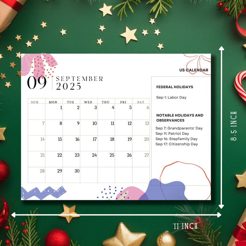 Calendar Dimensions