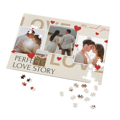 Custom Couple/Husband Jigsaw Puzzle from Photo Collage - 1000/500/252/110 Pieces - Romantic DIY Valentine's Gifts for Him