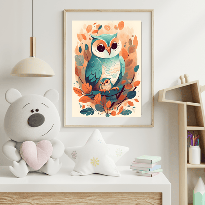 2023 Printable Modern Kids Wall Art Tropical Owl Print Exotic Prints Unframed Digital Aesthetic Home Decor Digital Download