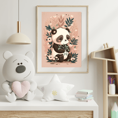 2023 Printable Modern Kids Wall Art Tropical Baby Panda Print Exotic Prints Unframed Digital Aesthetic Home Decor Digital Download