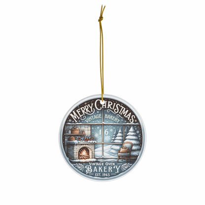 Custom Crafted Business Christmas Ornaments 2023 3mm Round Ceramic (Four Shapes) | Ideal for Bakery Shop & Small Business Owners |Unique Startup Gift  | Hanging Ornament