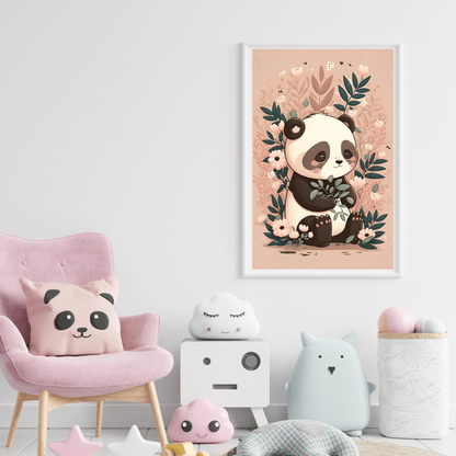 2023 Printable Modern Kids Wall Art Tropical Baby Panda Print Exotic Prints Unframed Digital Aesthetic Home Decor Digital Download