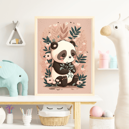 2023 Printable Modern Kids Wall Art Tropical Baby Panda Print Exotic Prints Unframed Digital Aesthetic Home Decor Digital Download