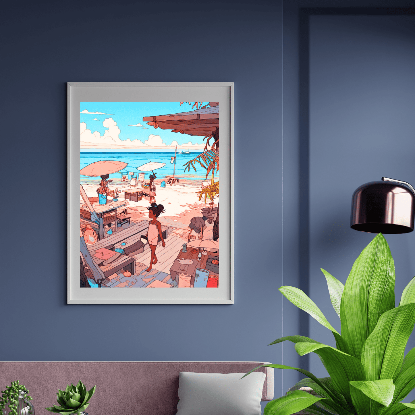 2023 Printable Bright Retro Vintage Beach Coastal Vacation Travel Decorative Unframed Digital Ambiance Wall Hanging Home Decor Digital Download - Part 2