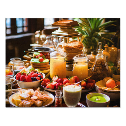 Jigsaw Piecework Puzzles 500 Piece for Adults and Kids - Breakfast Spread in Luxury Hotel - The Impossible Puzzle