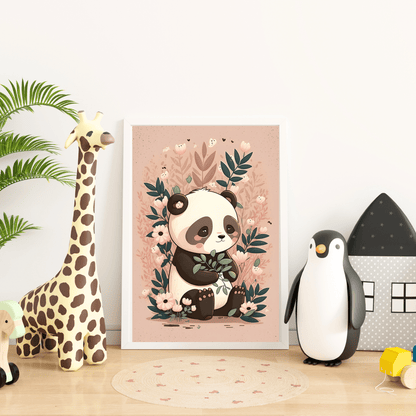 2023 Printable Modern Kids Wall Art Tropical Baby Panda Print Exotic Prints Unframed Digital Aesthetic Home Decor Digital Download