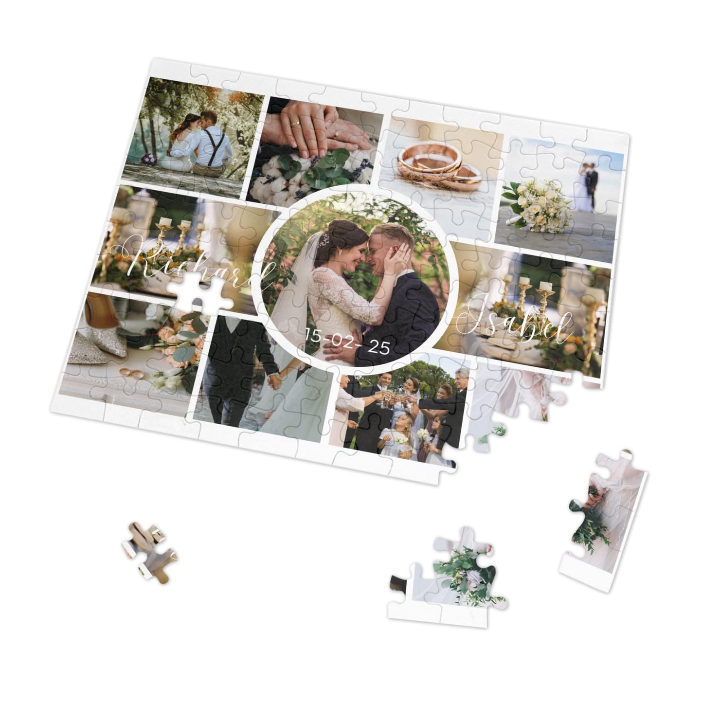 Mr and Mrs Unique Wedding Gift Jigsaw Puzzle with Custom Photo - 1000/500/252/110 Pieces - Customized Wedding Gifts after Marriage