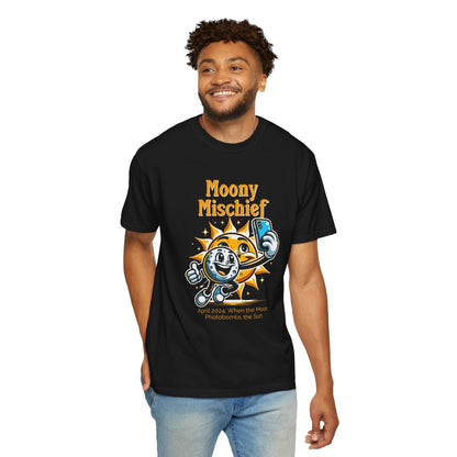 Moony Mischief Total Solar Eclipse Funny 2024 Shirt Adult S-4XL - Black/Graphite
