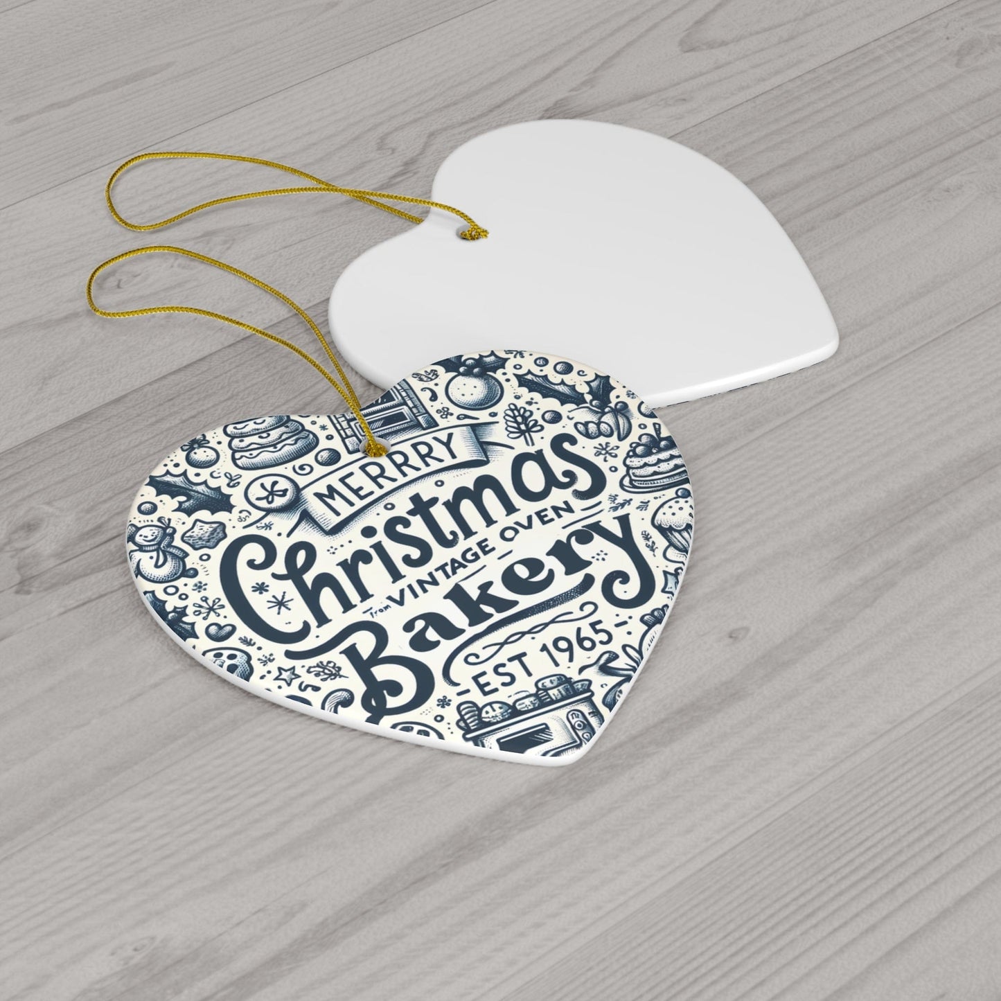 Personalized Business Christmas Ornaments 2023 3mm Round Ceramic (Four Shapes)  | Ideal for Bakery Shop & Small Business Owners | Unique New Business Gift