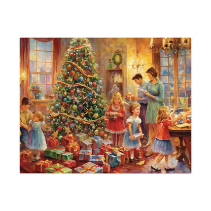 Christmas Tree Jigsaw Puzzle 1000 Piece: Family Putting Gifts Around Christmas Tree |Custom Sizes (110-1000) | Hardest Jigsaw Puzzles| Limited Edition Festive Gift | Stress-Relieving Activity for Kids & Adults