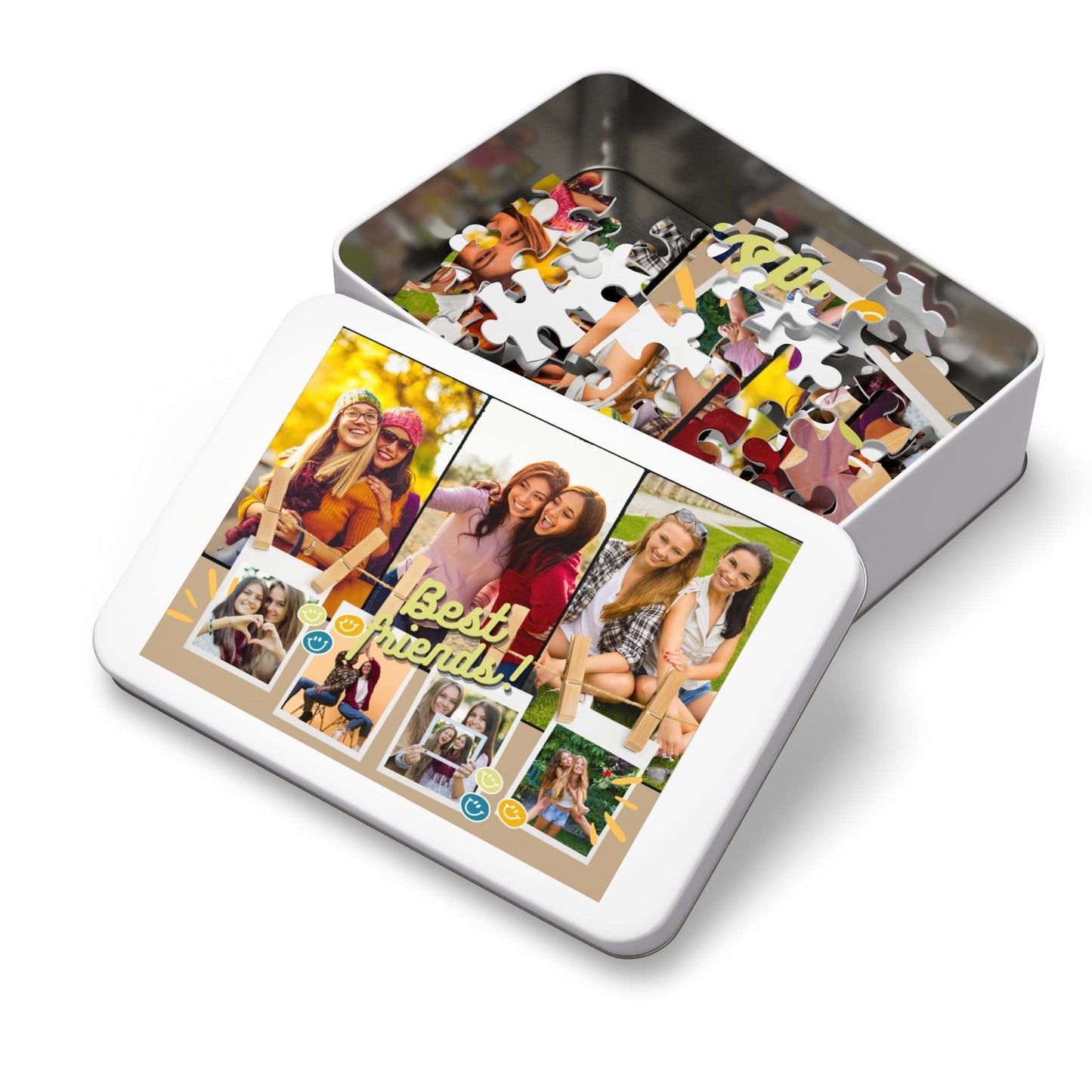 Custom Picture Best Friends Jigsaw Puzzle - 1000/500/252/110 Pieces - Customized Gifts for Best Friends Birthday