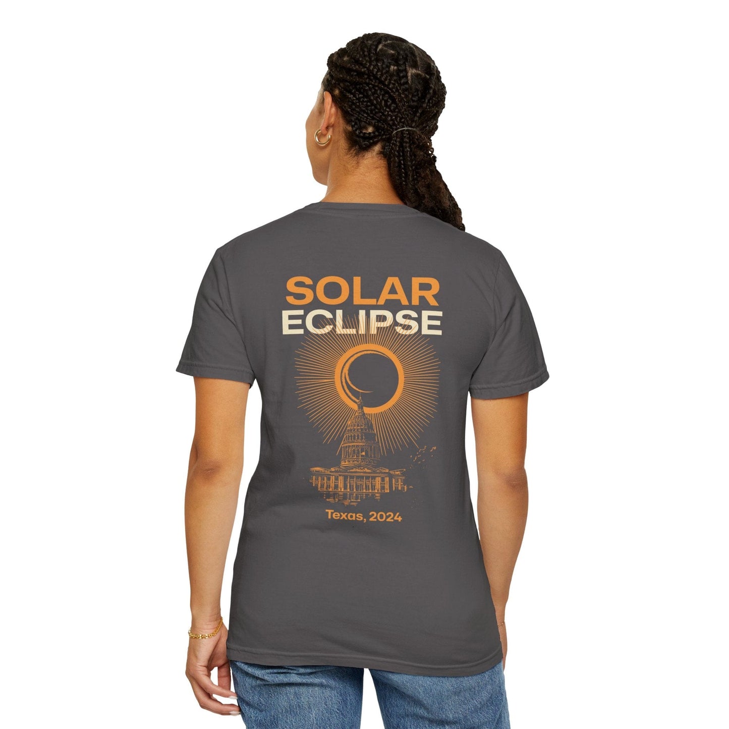 Texas Total Solar Eclipse 4.08.24 USA Shirt Adult S-4XL - Black/Graphite, Path of Totality Shirt, Astronomy Lovers T-shirt