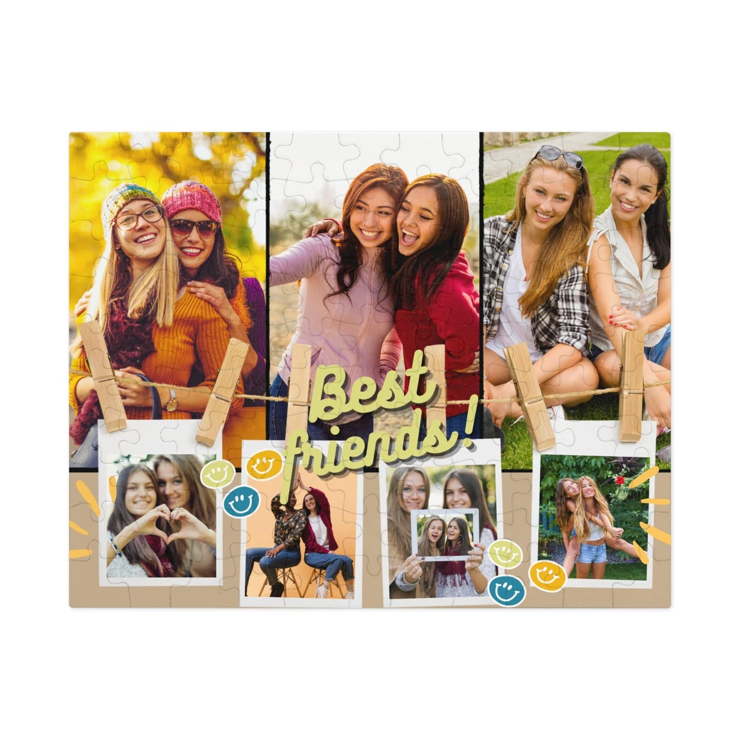 Custom Picture Best Friends Jigsaw Puzzle - 1000/500/252/110 Pieces - Customized Gifts for Best Friends Birthday