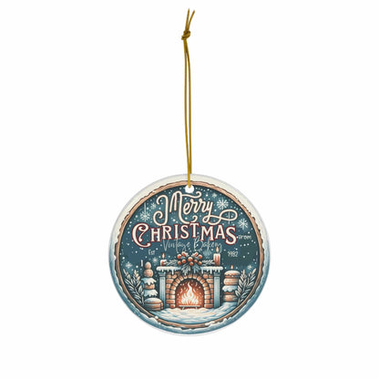 Custom Decor Christmas Ornaments 2023 3mm Round Ceramic (Four Shapes)  | Ideal for Bakery Shop & Small Business Owners | Unique Startup Gift  | Hanging Ornament