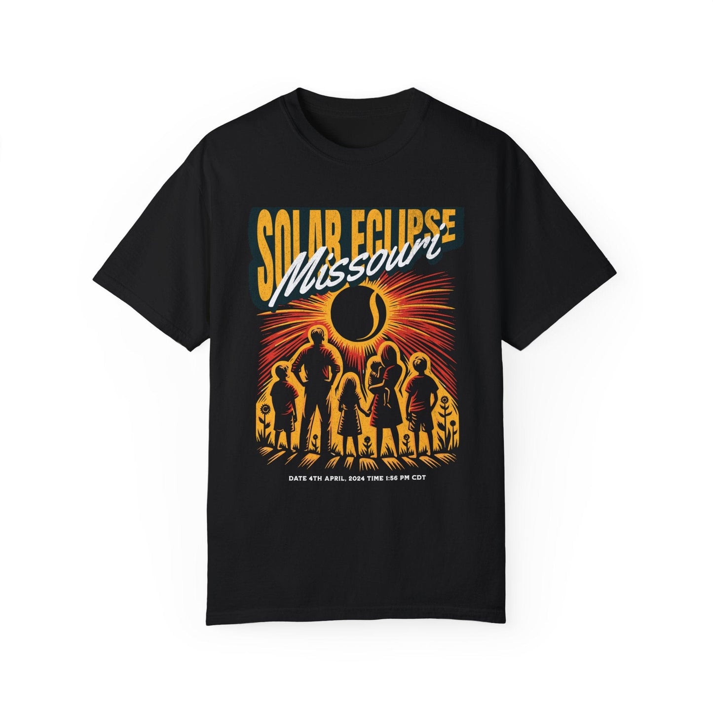 Missouri Totality Solar Eclipse 4.08.24 America Adult S-4XL - Black/Graphite