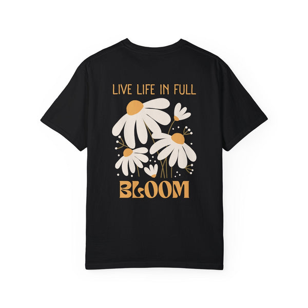 Life In Full Bloom Floral Back Print Graphic Tee