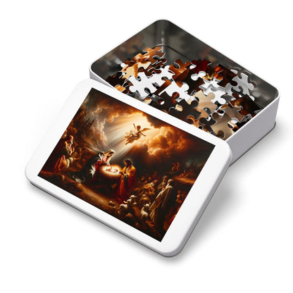 Jesus and Angels Jigsaw Puzzles | Nativity Scene Jigsaw Puzzle 110, 252, 500, 1000 piece for Christmas | Limited Edition | Religious Holy Puzzle for Adult & Kids