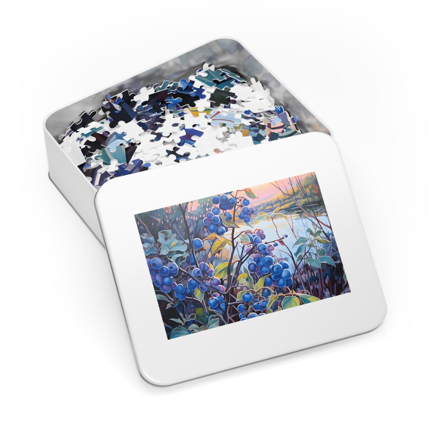 Photo Jigsaw Puzzle 1000 Pieces of Impressionist Blueberry Bush - Fun & Challenging With Boho Aesthetic - Best Gift for Teenager - Family Game - Puzzle for Adult & 14+ Kids
