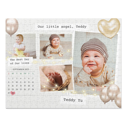 Custom Image Newborn Jigsaw Puzzle 1000/500/252/110 Pieces | Customized Gift for New Parents and Grand Parents