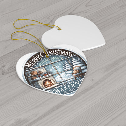 Custom Crafted Business Christmas Ornaments 2023 3mm Round Ceramic (Four Shapes) | Ideal for Bakery Shop & Small Business Owners |Unique Startup Gift  | Hanging Ornament