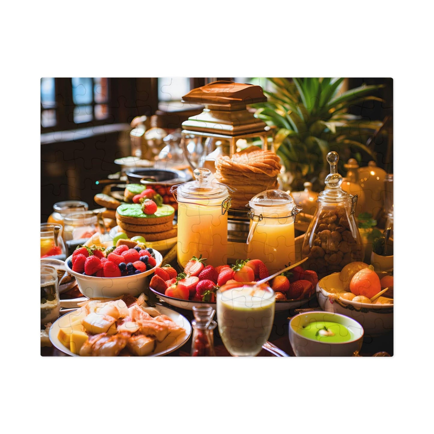 Jigsaw Piecework Puzzles 500 Piece for Adults and Kids - Breakfast Spread in Luxury Hotel - The Impossible Puzzle