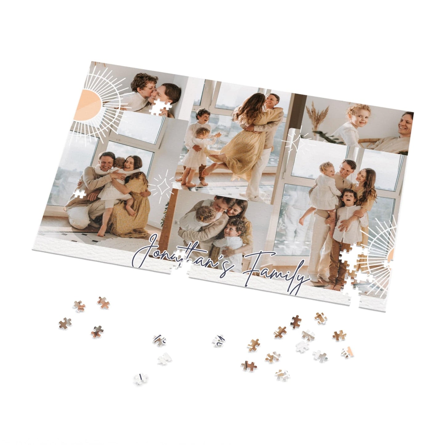 Custom Jigsaw Puzzle with Personalized Photos & Text - 1000/500/252/110 Pieces - Ideal Valentine’s Day Gift for Couples